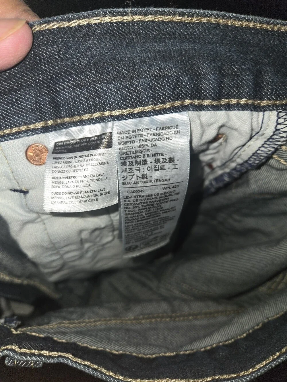 2 Pairs Of Levis 501's men’s button fly dark wash straight leg jeans 30x32